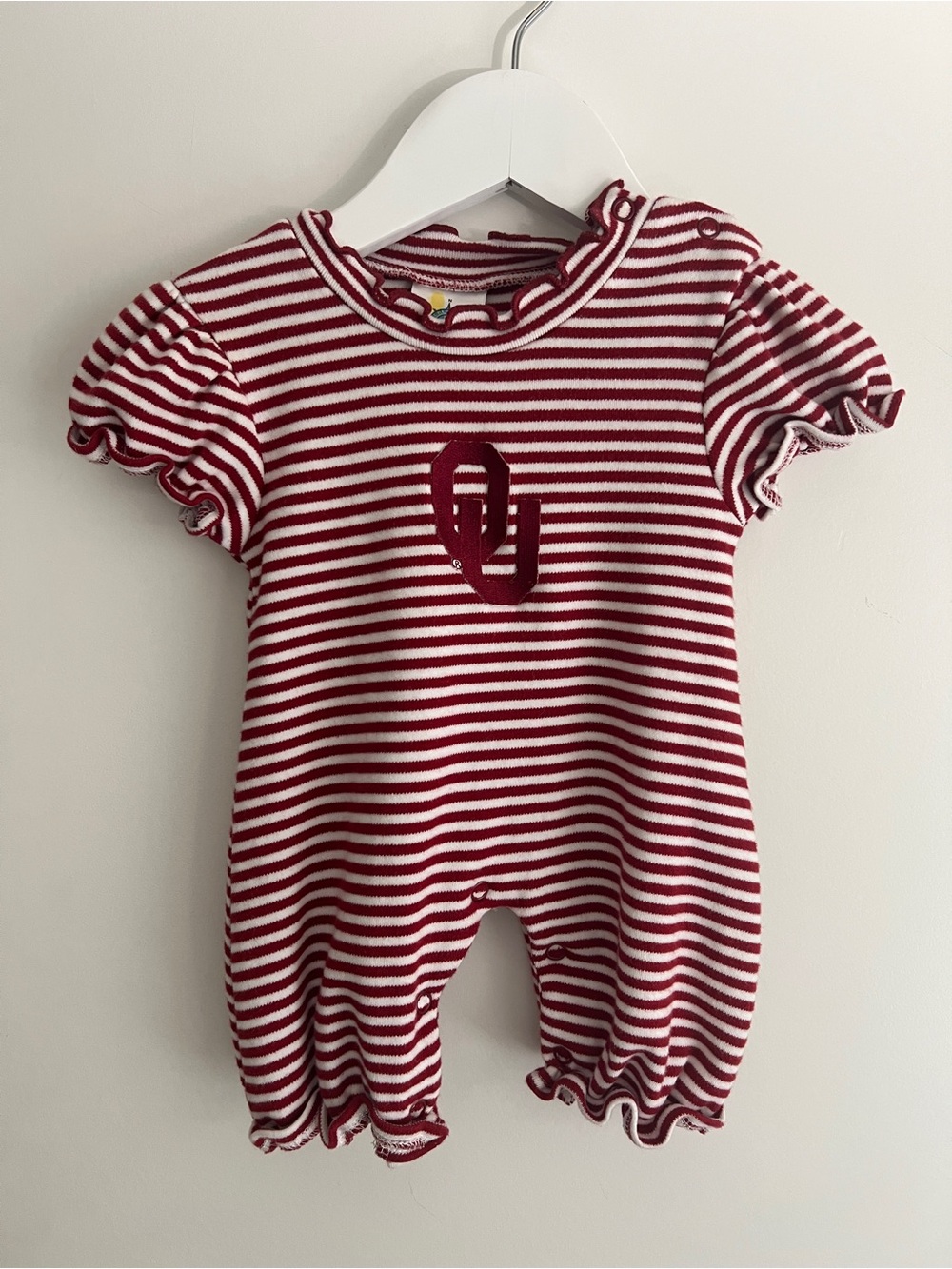 OU Ruffled Baby romper like new - Picture 2 of 6